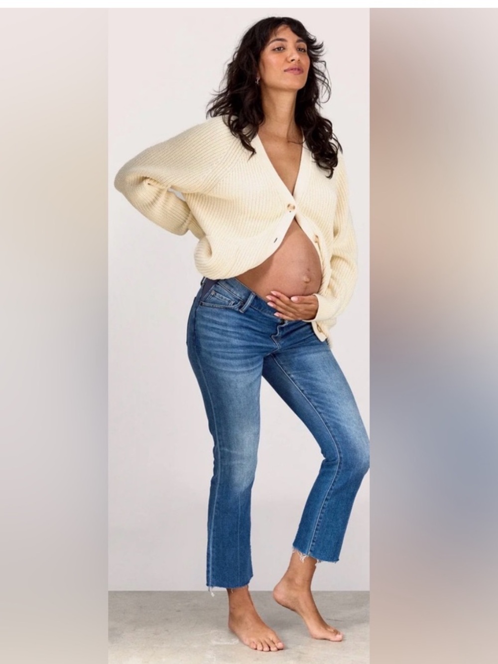 Hatch the perfect cropped maternity jean size 27